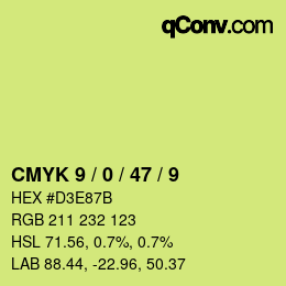 Color code: CMYK 9 / 0 / 47 / 9 | qconv.com