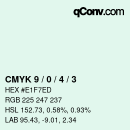 Color code: CMYK 9 / 0 / 4 / 3 | qconv.com