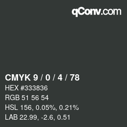 Color code: CMYK 9 / 0 / 4 / 78 | qconv.com