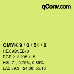 カラーコード: CMYK 9 / 0 / 51 / 8 | qconv.com