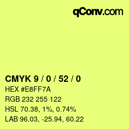 Código de color: CMYK 9 / 0 / 52 / 0 | qconv.com