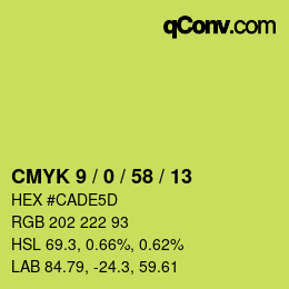 Color code: CMYK 9 / 0 / 58 / 13 | qconv.com