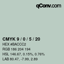 Color code: CMYK 9 / 0 / 5 / 20 | qconv.com