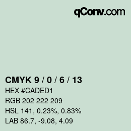 Color code: CMYK 9 / 0 / 6 / 13 | qconv.com