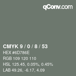 Color code: CMYK 9 / 0 / 8 / 53 | qconv.com