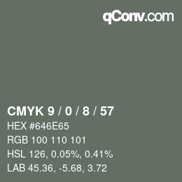 颜色代码: CMYK 9 / 0 / 8 / 57 | qconv.com