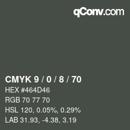 Color code: CMYK 9 / 0 / 8 / 70 | qconv.com