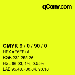 Color code: CMYK 9 / 0 / 90 / 0 | qconv.com