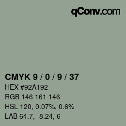 Color code: CMYK 9 / 0 / 9 / 37 | qconv.com