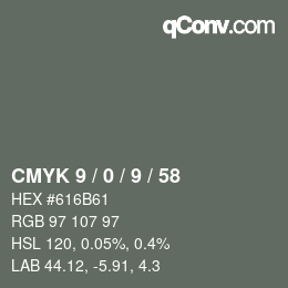 Color code: CMYK 9 / 0 / 9 / 58 | qconv.com