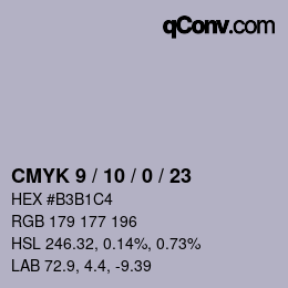 Código de color: CMYK 9 / 10 / 0 / 23 | qconv.com