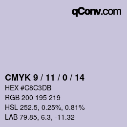 Color code: CMYK 9 / 11 / 0 / 14 | qconv.com