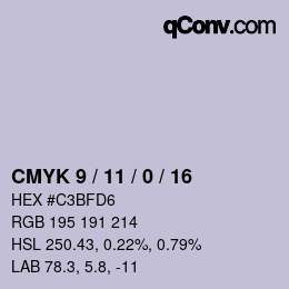 Color code: CMYK 9 / 11 / 0 / 16 | qconv.com