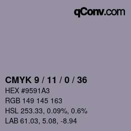 Color code: CMYK 9 / 11 / 0 / 36 | qconv.com