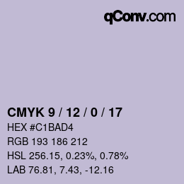 Color code: CMYK 9 / 12 / 0 / 17 | qconv.com