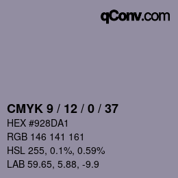 Color code: CMYK 9 / 12 / 0 / 37 | qconv.com