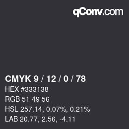 Código de color: CMYK 9 / 12 / 0 / 78 | qconv.com