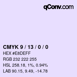 Color code: CMYK 9 / 13 / 0 / 0 | qconv.com