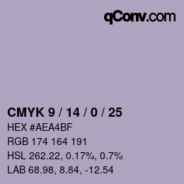 Color code: CMYK 9 / 14 / 0 / 25 | qconv.com