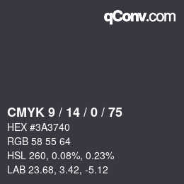 Color code: CMYK 9 / 14 / 0 / 75 | qconv.com