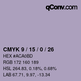 Color code: CMYK 9 / 15 / 0 / 26 | qconv.com