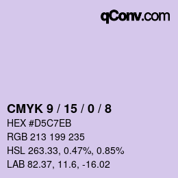 Color code: CMYK 9 / 15 / 0 / 8 | qconv.com
