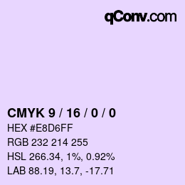 Color code: CMYK 9 / 16 / 0 / 0 | qconv.com