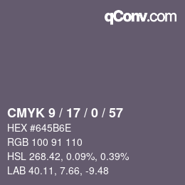 颜色代码: CMYK 9 / 17 / 0 / 57 | qconv.com