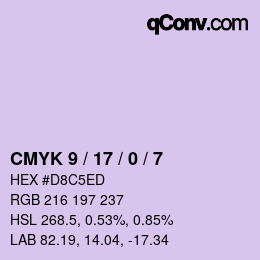 Color code: CMYK 9 / 17 / 0 / 7 | qconv.com