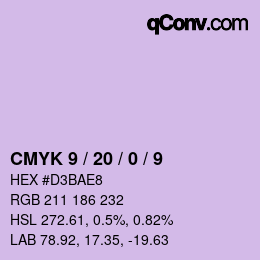 Color code: CMYK 9 / 20 / 0 / 9 | qconv.com