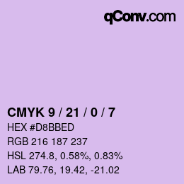 Color code: CMYK 9 / 21 / 0 / 7 | qconv.com