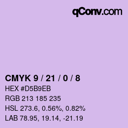 カラーコード: CMYK 9 / 21 / 0 / 8 | qconv.com