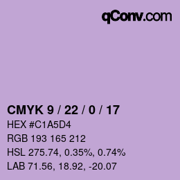 颜色代码: CMYK 9 / 22 / 0 / 17 | qconv.com