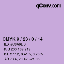 Color code: CMYK 9 / 23 / 0 / 14 | qconv.com