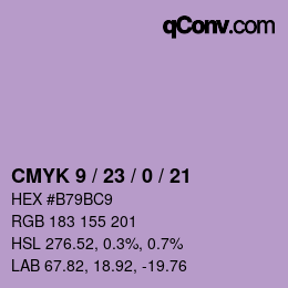 Color code: CMYK 9 / 23 / 0 / 21 | qconv.com