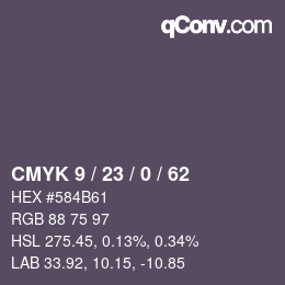 颜色代码: CMYK 9 / 23 / 0 / 62 | qconv.com