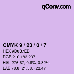 Color code: CMYK 9 / 23 / 0 / 7 | qconv.com