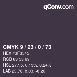 Color code: CMYK 9 / 23 / 0 / 73 | qconv.com