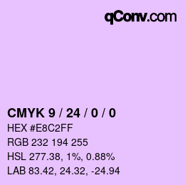 Color code: CMYK 9 / 24 / 0 / 0 | qconv.com