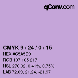 Color code: CMYK 9 / 24 / 0 / 15 | qconv.com