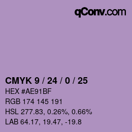 Color code: CMYK 9 / 24 / 0 / 25 | qconv.com