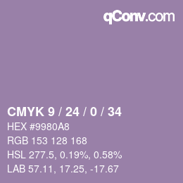 Color code: CMYK 9 / 24 / 0 / 34 | qconv.com