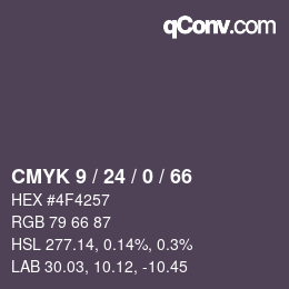 Color code: CMYK 9 / 24 / 0 / 66 | qconv.com