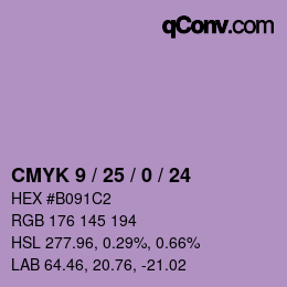 Farbcode: CMYK 9 / 25 / 0 / 24 | qconv.com