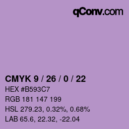 Color code: CMYK 9 / 26 / 0 / 22 | qconv.com