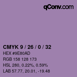 Color code: CMYK 9 / 26 / 0 / 32 | qconv.com