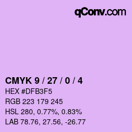 Color code: CMYK 9 / 27 / 0 / 4 | qconv.com