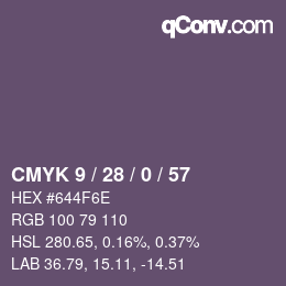 Color code: CMYK 9 / 28 / 0 / 57 | qconv.com