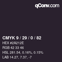 Color code: CMYK 9 / 29 / 0 / 82 | qconv.com