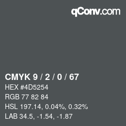 Color code: CMYK 9 / 2 / 0 / 67 | qconv.com